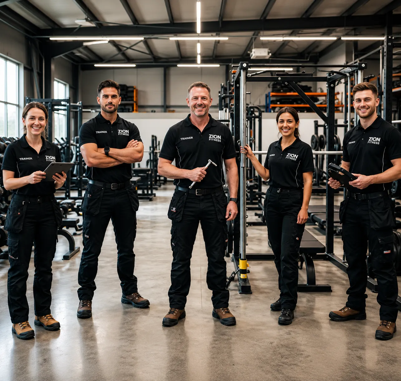 Zion Fitness trainer and technician team