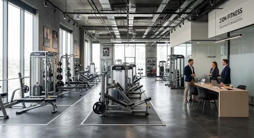 Zion Fitness global headquarters showroom floor